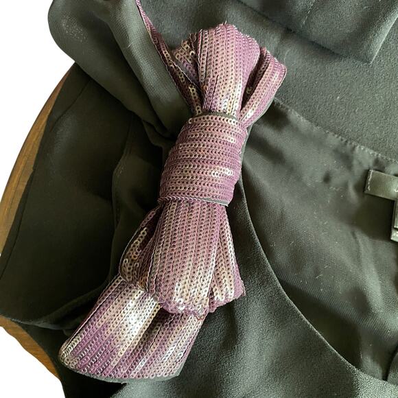 J Crew Sequin Bow Tank Top Shell Sz 4 Black Purple Holiday Top Minimalist - Picture 11 of 14